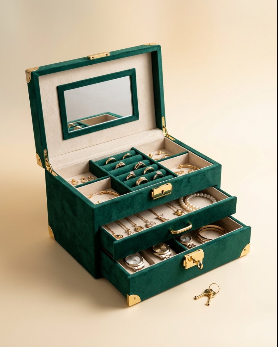 Trending Bangles velvet packaging and a pearl set